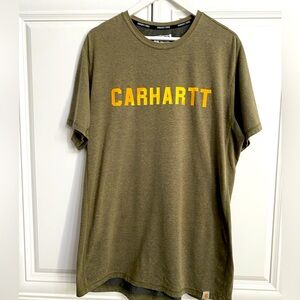 Carhartt Force Men’s Sz Large Tall Camouflage Green Relaxed Fit Shirt Perforated